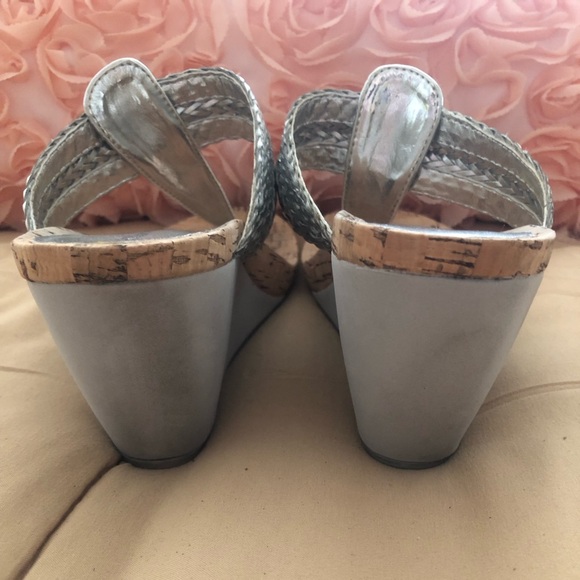 BCBGeneration Silver Wedge Sandals - Picture 3 of 4